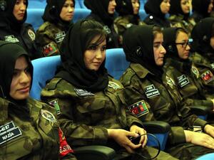 Female cadets in training from Afghanistan. (Anadolu Agency)