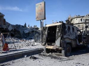 The incident comes a day after Turkish-backed rebels claimed full control of the city from the Daesh extremist militia. (AFP/File)