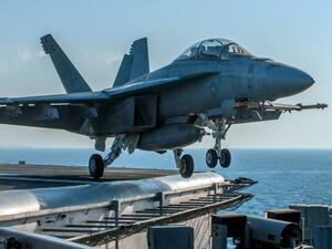 A US navy fighter jet. (AFP/Jacob G. Sisco)