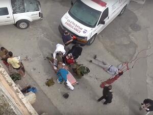 Footage released by Israeli NGO B'Tselem shows the body of Palestinian Ramzi al-Qasrawi, who was killed by Israeli forces in Hebron on March 24, 2016. (B'Tselem)