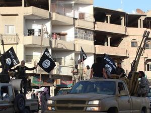 A file photo of Daesh fighters parading through Raqqa. (AFP/File)