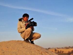 Hassan Nazeri, from central Afghanistan, is an assistant professor of film. He now lives in Germany. He had to lie to Greek coastguards that he was Tibetan to avoid being pushed back to Turkey. (Twitter/Fight for Life)
