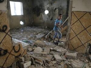 The home of Palestinian Abdelrahman al-Shaludi in East Jerusalem after it was destroyed. (AFP/Ahmad Gharabli)