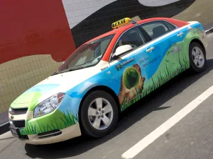 A hybrid taxi in Dubai. (Pinterest)
