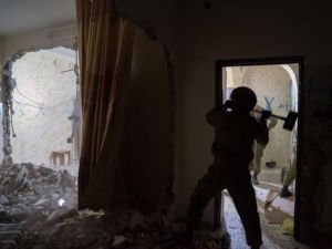 Israeli forces demolish the home of Ihab Maswada on March 31, 2016. (Israeli army/File)