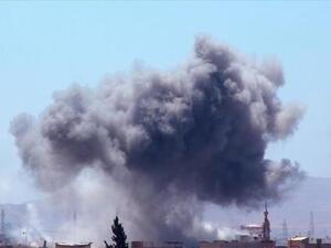 Aftermath of an airstrike dropped on eastern Libya. (Twitter)