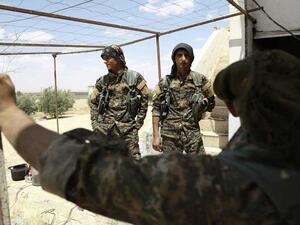 The attack on Manbij is being led by the Arab component of the Syrian Democratic Forces and Kurdish forces. (AFP/Delil Souleiman)