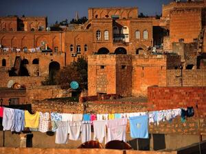 A general view of the Turkish town of Midyat where a police station has been targeted. (AFP/File)