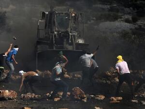 Israeli settlers continue to burn olive trees on Palestinian lands. (AFP/File)
