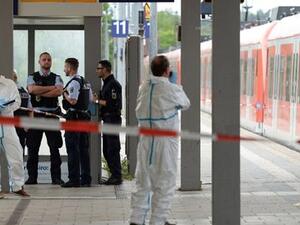 Police at the crime scene in Grafing station. (AFP/File) 