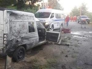 The site of explosions in the Lebanese village of al-Qaa, June 27, 2016. (AFP/File)