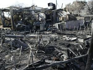 A picture shows the remains of the popular Nataf restaurant Rama's Kitchen on November 26, 2016. (AFP/File)