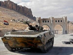 A Russian made Syrian army armoured personnel carrier (APC). (AFP/File)