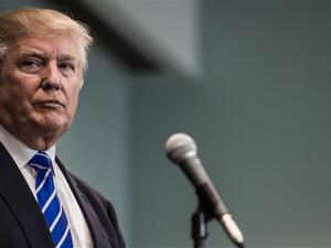 Republican presidential candidate Donald Trump speaks to the media before a campaign event in Columbia. (AFP/File)