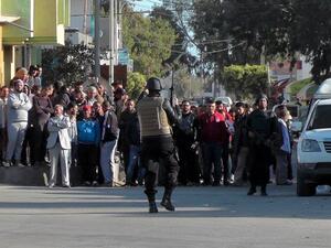 Tunisian security enforce curfew as government declares state of emergency. (Twitter)