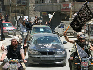 Al-Nusra Front motorcycle parade in Aleppo. (AFP/File)