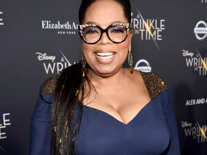 Oprah got to show off her friend skills recently too, as she bought n exquisite handmade book case for her 'A Wrinkle In Time' co-star Mindy Kaling after the birth of her baby daughter Katherine in December. (Source: Alberto E. Rodriguez - GETTY IMAGES NORTH AMERICA - AFP)