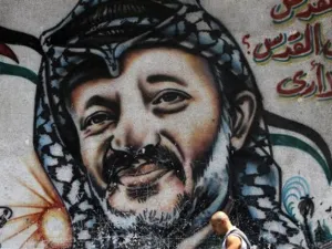 جدارية للرئيس الفلسطيني الراحل ياسر عرفات