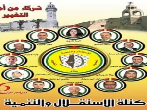 ملصق كتلة الاستقلال والتنمية التي تتزعمها فيرا