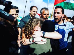 Ahed Tamimi finally leaves prison, back to her  West Bank village. (Facebook)