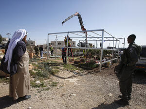 Settlement building in the West Bank. (AFP) 