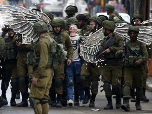 Palestinian graphic designer Asma Musleh's take on Abed Al Hashlamoun's powerful photo (Asma Musleh)