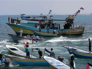 fishing boats carrying a group of Palestinian activists who are protesting and trying to break Israel's naval blockade of the Gaza Strip on May 29, 2018. (AFP/ File Photo)