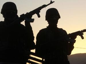 Palestinian security forces are seen on patrol in the West Bank city of Nablus. (AFP/File)