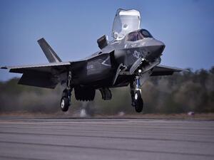 The Marines' F-35B, pictured, is capable of conducting short takeoffs and vertical landings. (AFP /JEFF J MITCHELL)
