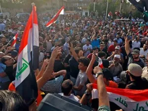 Iraqis protest against corruption and power shortages and are demanding more job opportunities and improved public services. (AFP/ File Photo)