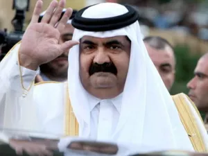 أمير قطر يلقي كلمة في حفل عشاء اقامه ملك اسبانيا 
