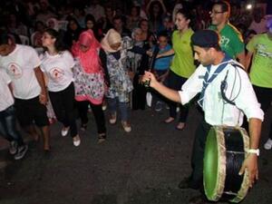 "حلقة دبكة أثناء المهرجان الصيداوي (محمد صالح).