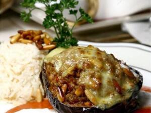 باذنجان شيخ المحشي مع الأرز