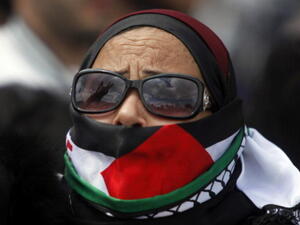 Commemorating the events of 1976, pictured is one of the demonstrators in Jerusalem, silenced by the blood-stained past of Palestine.