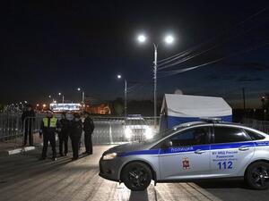 Russian police guard the access to Argentina's base camp after the squad arrives in Bronnitsy, near Moscow, on Sunday, June 10, 2018. (AFP/ File)