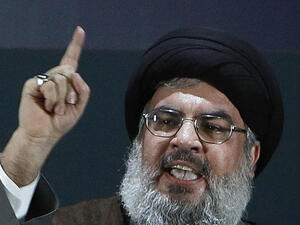  Hezbollah's chief Hassan Nasrallah delivers a speech during a rare public appearance at a gathering to mark the "Al-Quds (Jerusalem) International Day" from Beirut's southern suburb neighbourhood of Rweiss (AFP/ANWAR AMRO)