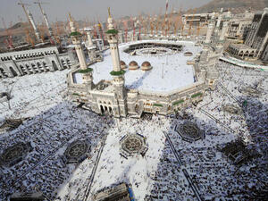 A general view shows pilgrims arriving to perform the afternoon prayer in Mecca's Grand Mosque on October 10, 2013, as more than 2 million Muslims have arrived in Saudi Arabia for the hajj pilgrimage. (Image credit: AFP)