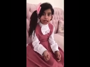 Mayar, aged 8, was suspended by her school for her fame as a social media actress (screenshot)