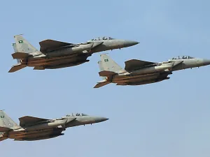 Saudi Arabian air defense units said that they have destroyed a missile released by Houthi militia toward Jizan province. (AFP/ File Photo)