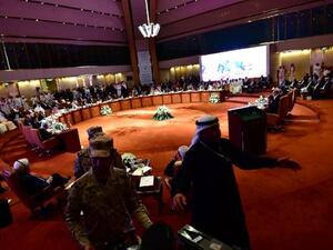 A general view of the hall housing the preparatory meeting of Arab Foreign Ministers ahead of the Summit of the Arab League. (AFP/ File Photo)
