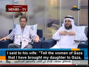 Jordanian Cleric Al-Bustanji said in recent interview "I brought my daughter to Gaza so she could learn Jihad."