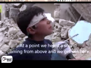 This poor Syrian boy pours out his heart in the wake of the shelling of his neighborhood and family.