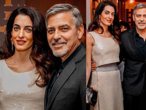 At the event in Davos, Amal was wearing a £9,875 Chanel dress, enough to rebuild an entire Yazidi village. (File photo)