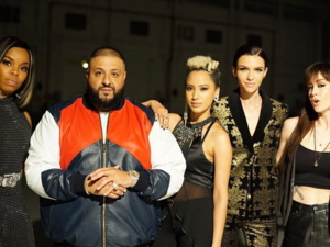 DJ Khaled with his Pitch Perfect 3 co-stars. (Instagram)