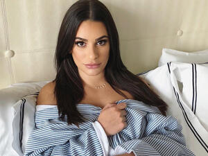 Michele and Reich got engaged April 28 in the Hamptons (Source: leamichelle / Instagram) 