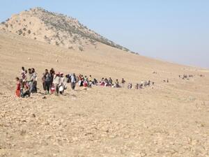 Sinjar mountain and the surrounding town remains a contested area, sought by Iraqi Kurdish authorities, Yazidis, the Iraqi government and Daesh. (AFP/File)
