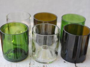 Chafic has his work cut out for him: the wine bottle mixed color set, a sample of the magic he creates.