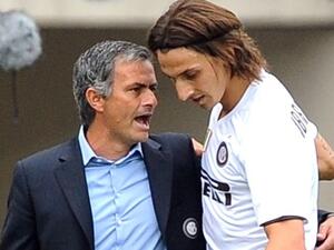 صورة أرشيفية لإبراهيموفيتش ومورينيو