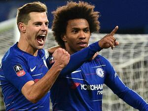 ويليان (يمين) يقود تشيلسي لفوز كبير