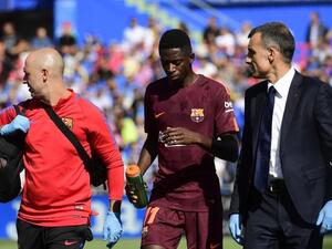 ديمبيلي يغادر الملعب بداعي الإصابة